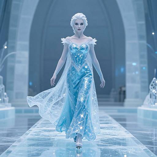 Futuristic Ice Queen in Crystal Palace