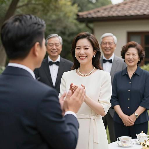 Elegant Outdoor Gathering Celebration Scene