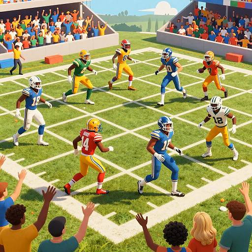 Retro-Futuristic NFL Football Match