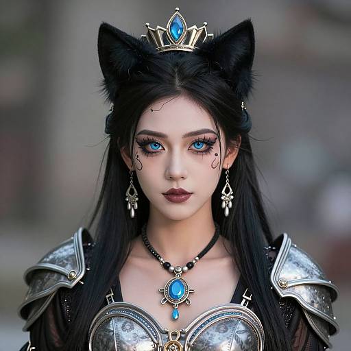 Realistic Catrina Woman with Armor