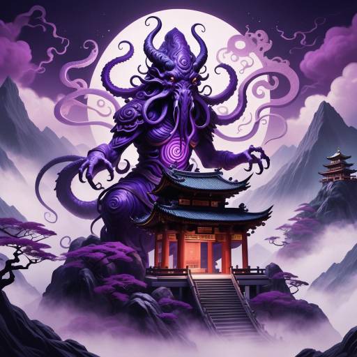 Eldritch Creature in Mystical Asian Art Eldritch Creature in Mystical Asian Art