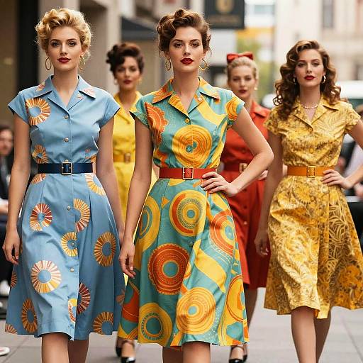 Vintage 1950s Fashion Runway
