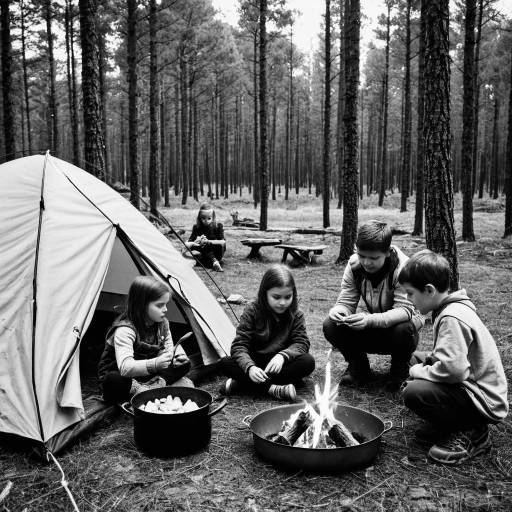 Outdoor Campfire Gathering in Nature
