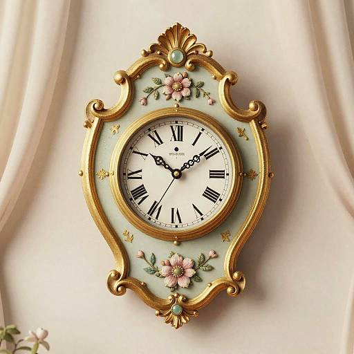 Rococo Wall Clock with Smog