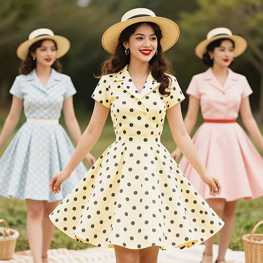 Vintage 1950s Polka Dot Dresses