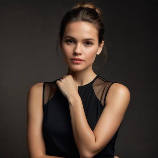 Young Woman in Black Dress Portrait