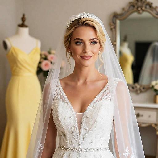 Blonde Bride in Elegant Wedding Setting
