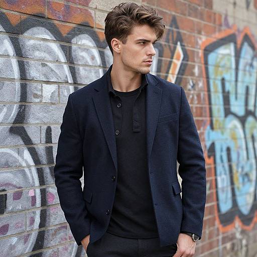 Confident German Model in Urban Streetwear