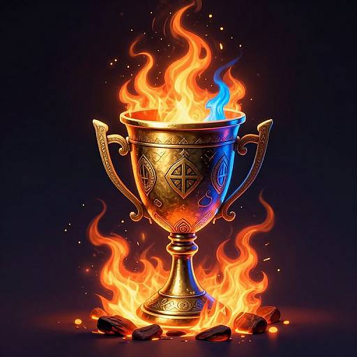 Viking Trophy Cup with Mystic Flames