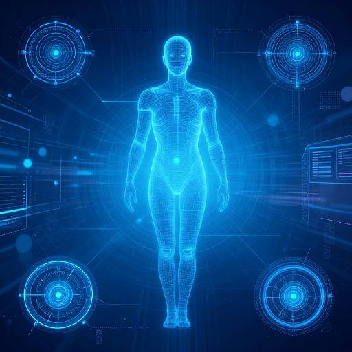 Futuristic AI Human Hologram