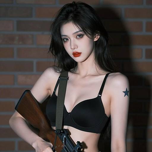 Moody Portrait of a Fierce Femme Fatale