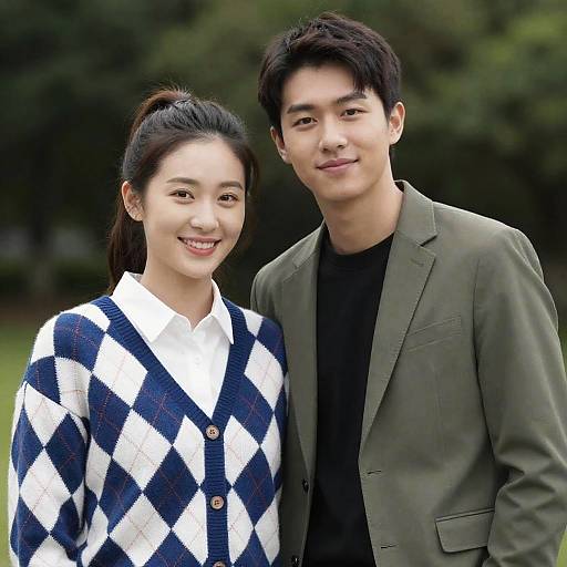 Young Asian Couple Outdoors