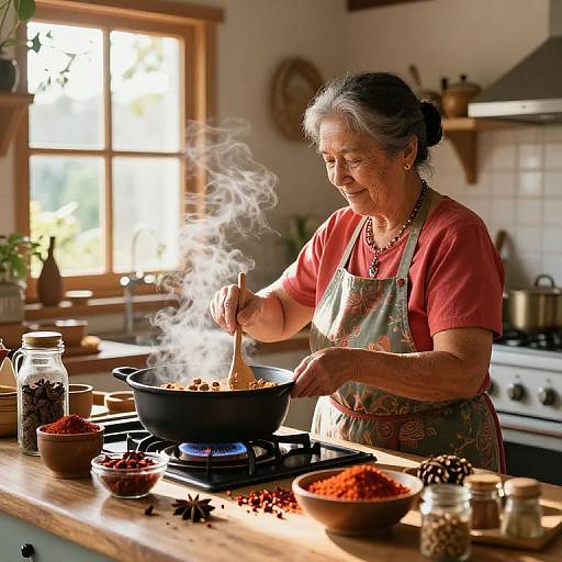 Auntie's Cozy Kitchen Ambiance