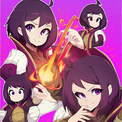 Illustration of Morgan (fire emblem), fire emblem in the style of Slugbox