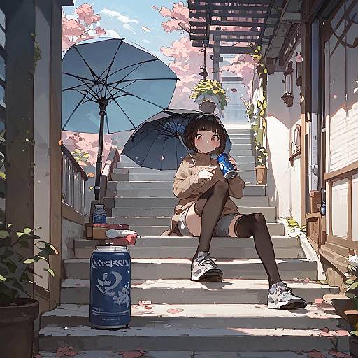 Anime Inspired Casual Character Scene