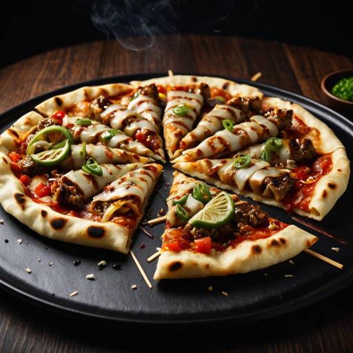 Fusion Cuisine: Gyoza Pizza Kebab Masterpiece