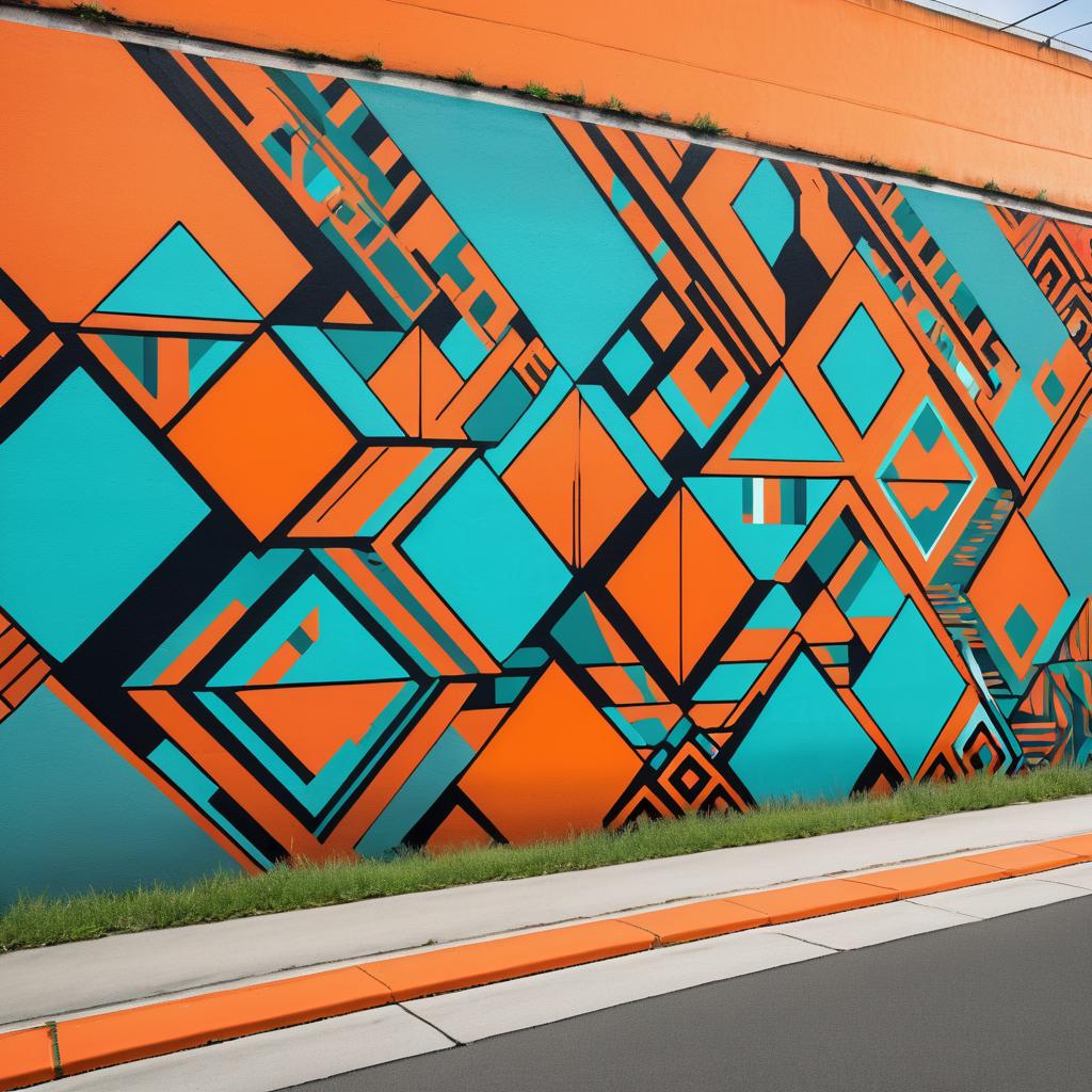 Vibrant Abstract Roadside Graffiti Design