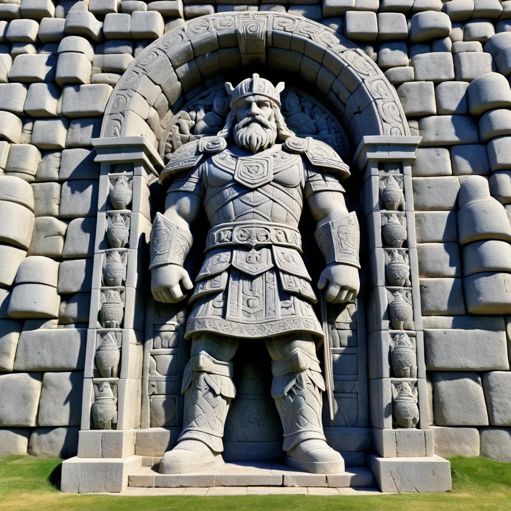 Norse Guardian Relief at Fortress Entrance