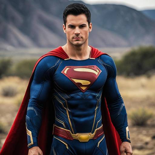 Male Superhero in DCEU Style Costume Outdoors