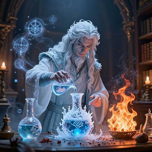 Ice.spice Alchemist with Frost and Flames