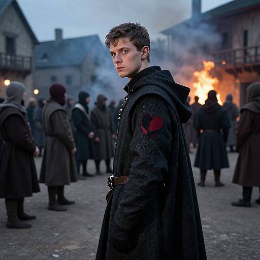 Youthful Inquisitor in Medieval Town