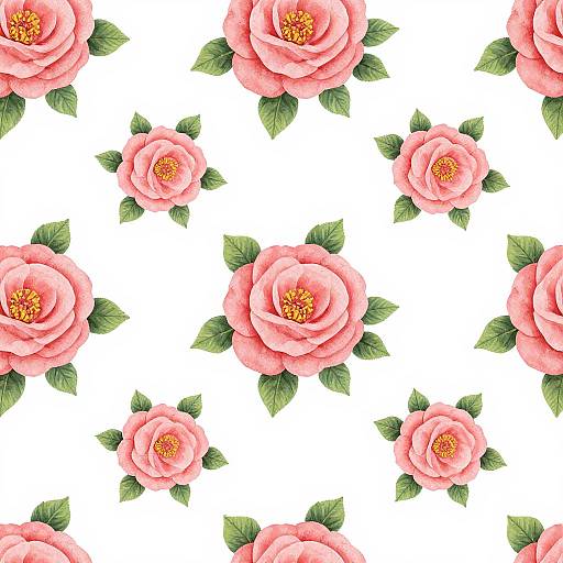 Seamless Bloomen Roses Pattern
