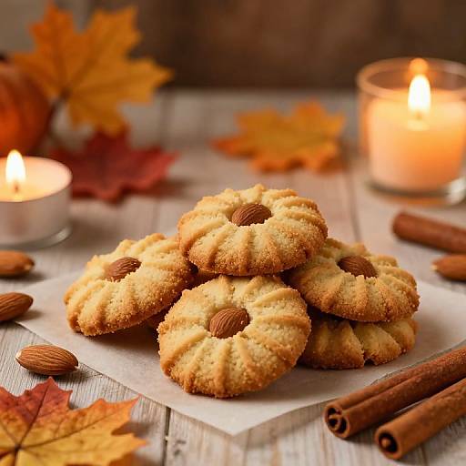 Cozy Autumn Almendrados Cookies Display