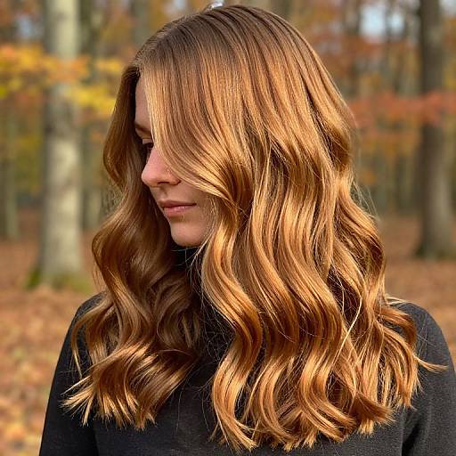 Golden Russet Hair in Autumn Light