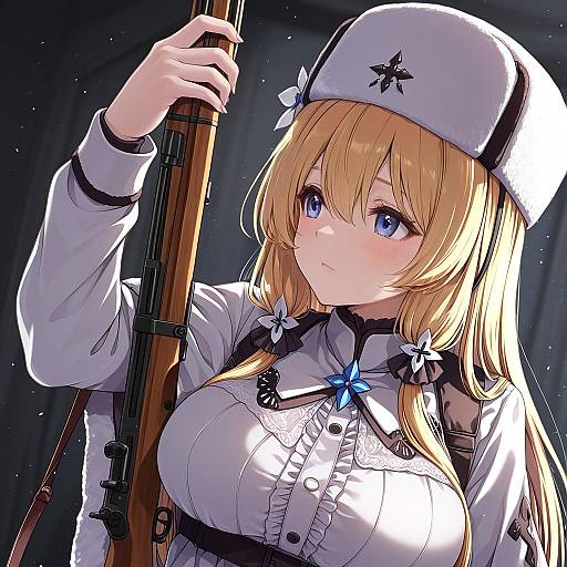 Illustration of Mosin-nagant (girls' frontline), girls' frontline in the style of Mk (mod0)