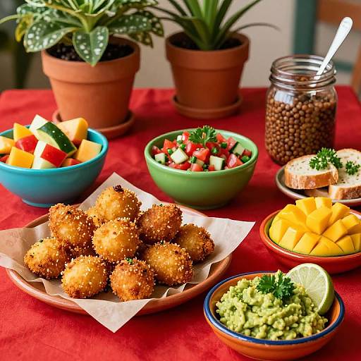 Colorful Mexican-Inspired Appetizer Spread