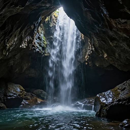 Epic Cinematic Cave with Light Rays