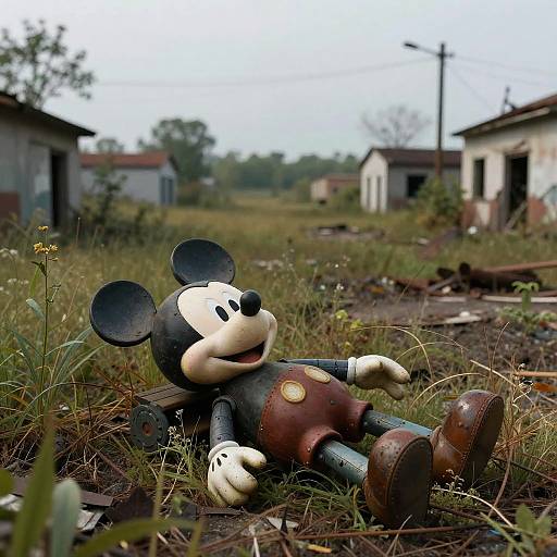 Liminal Landscape with Abandoned Robot