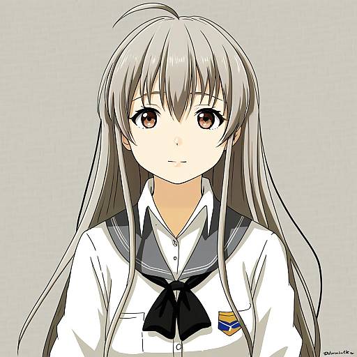 Illustration of Hamanami (kancolle), kantai collection in the style of Givuchoko