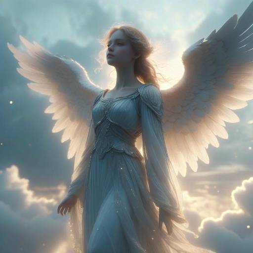 Ethereal Angel Descending at Dawn