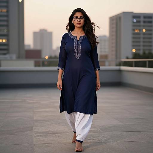 Urban Woman in Modern Dhoti Salwar
