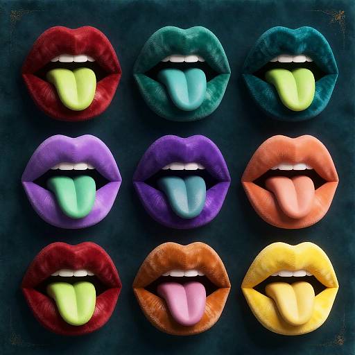 Baroque Velvet Jewel-Tone Lips Arrangement