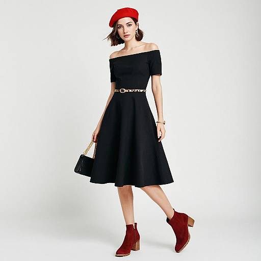 Casual Chic Woman in Black Dress