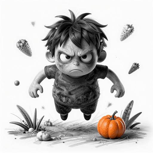 Anxiety Avatar in a Chaotic Sketch