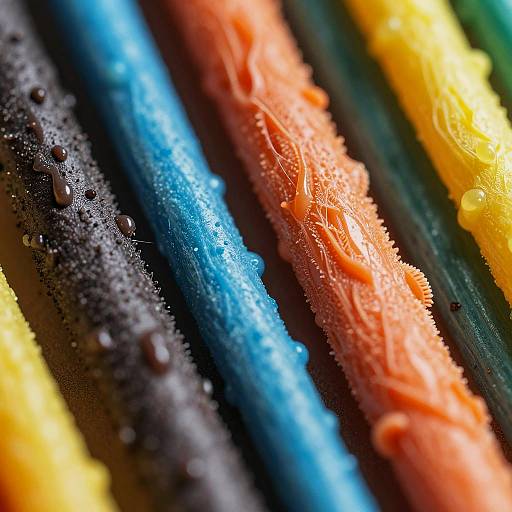 Macro Close-Up of Colorful Plastik Textures