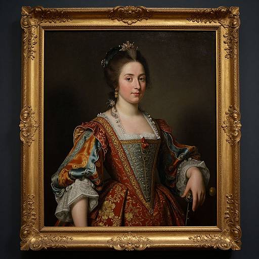 Baroque Portrait of Elegant Woman