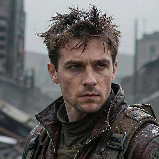 Epic Close-Up of a Futuristic Soldier