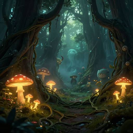 Wendygo Fantasy Forest Illustration