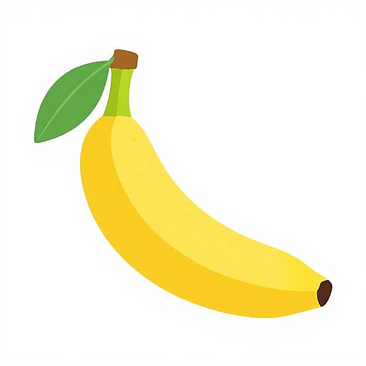 Vibrant 2D Vector Banana Illustration
