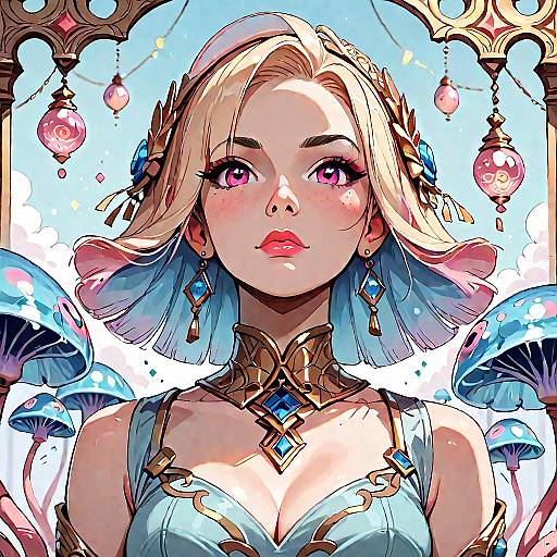 Ethereal Gold Jellyfish Dress Portrait