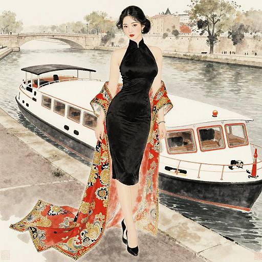 Elegant Pear-Shaped Woman by Seine