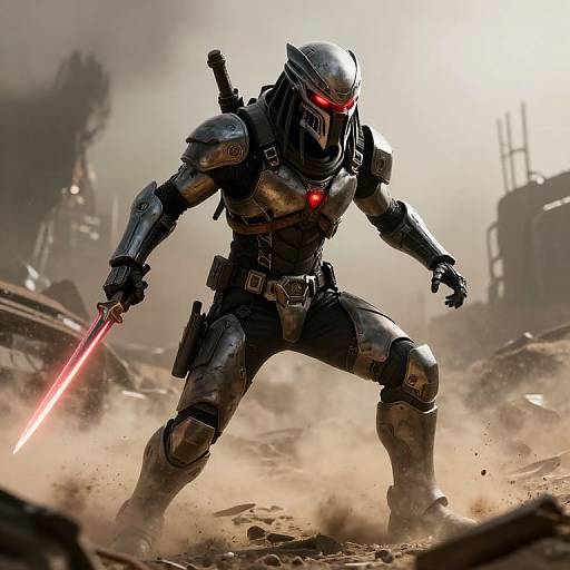 Cybernetic Predator Armor in Wasteland