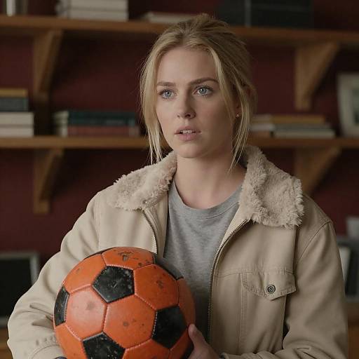 Blonde Woman in a Cluttered Room