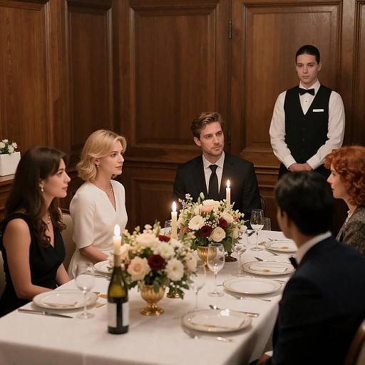 Elegant Formal Dinner Party Scene