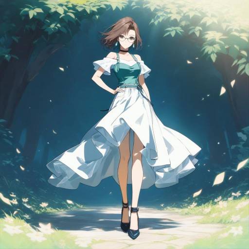 Serene Girl in Fantasy Meadow