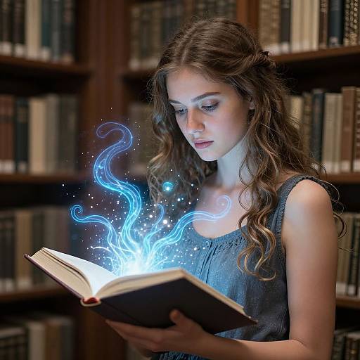 Mystical Woman Casting Magical Spell